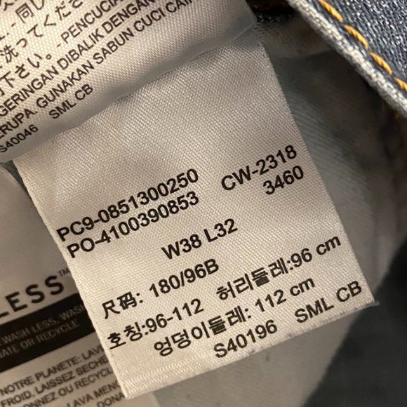 Levi's 513 Slim Straight Jeans - 38x32 - Picture 7 of 9